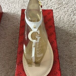 BRAND NEW GUESS women’s sandals. Size 9.5, NEVER WORN.